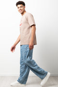 Straight Leg Denim Jeans Light Blue