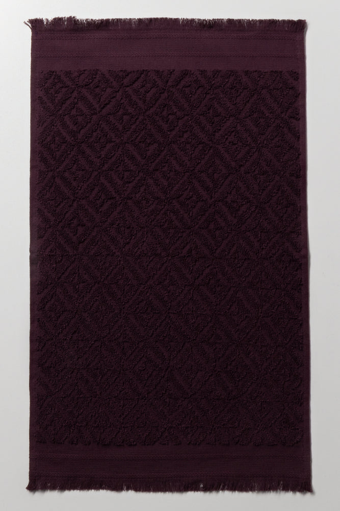 Textured Guest Towel Dark Purple