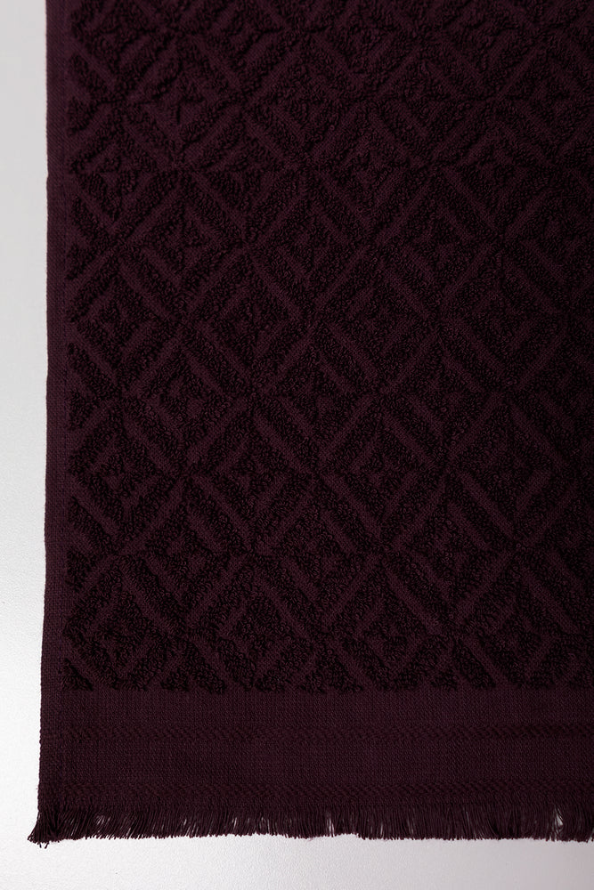 Textured Guest Towel Dark Purple