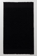 Textured Guest Towel Black
