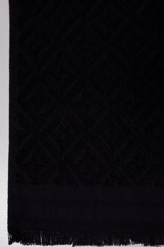 Textured Guest Towel Black (1)