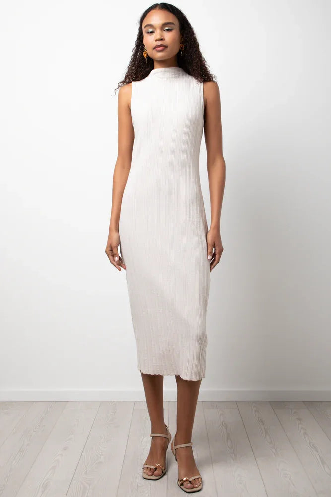 Sleeveless Column Dress Cream