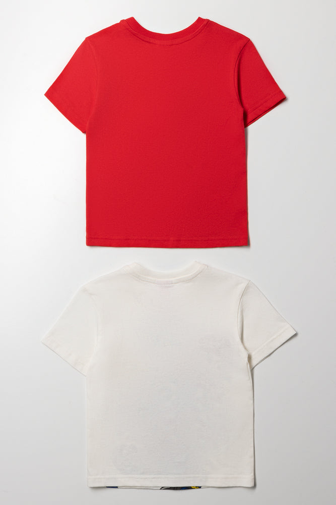 Paw Patrol 2 Pack T-Shirt Red And White (3)