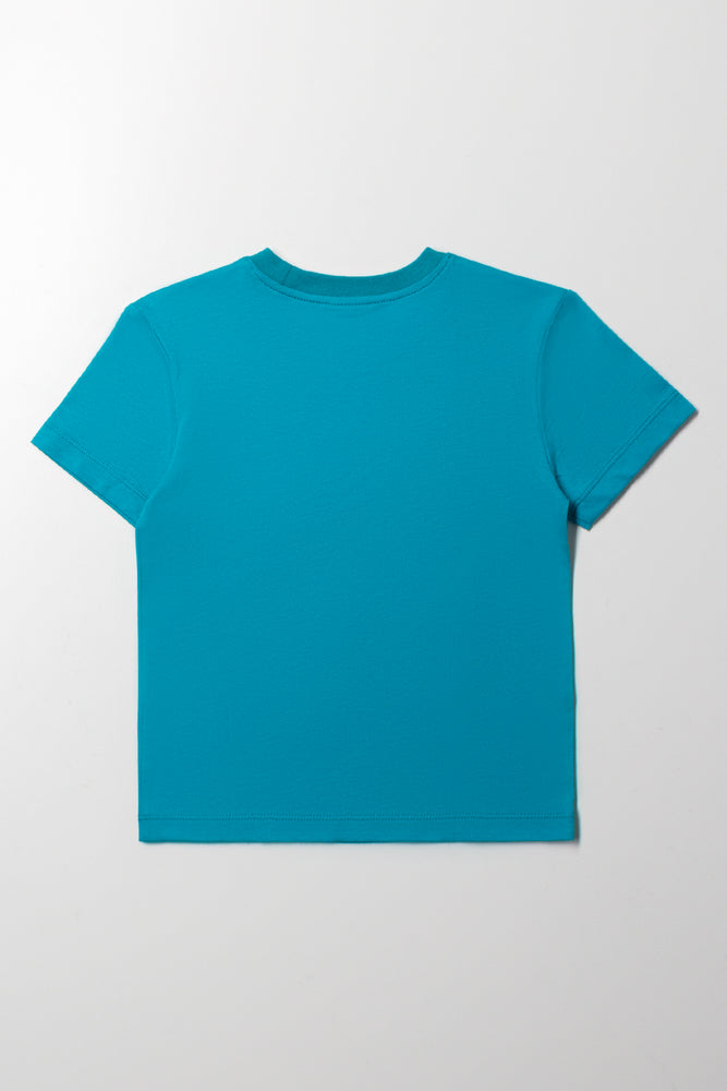 Miles Morales Short Sleeve T-Shirt Teal (2)