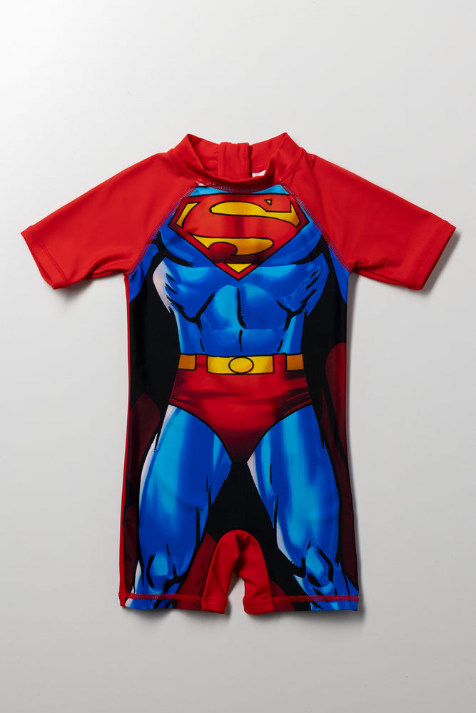 Superman Swimsuit Blue And Red