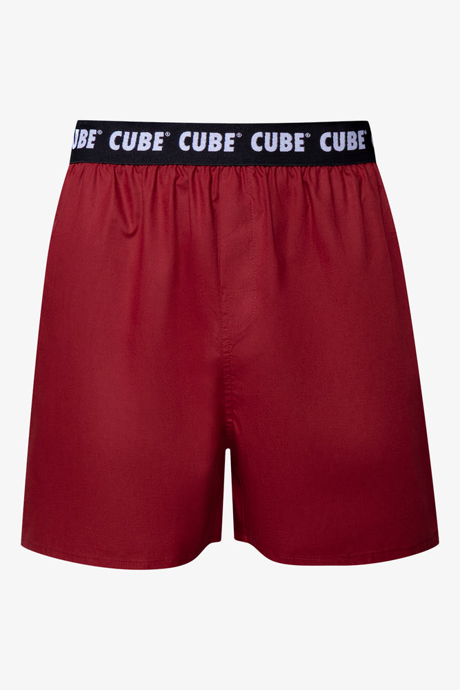 3 Pack Woven Boxers Navy And Burgundy (1)