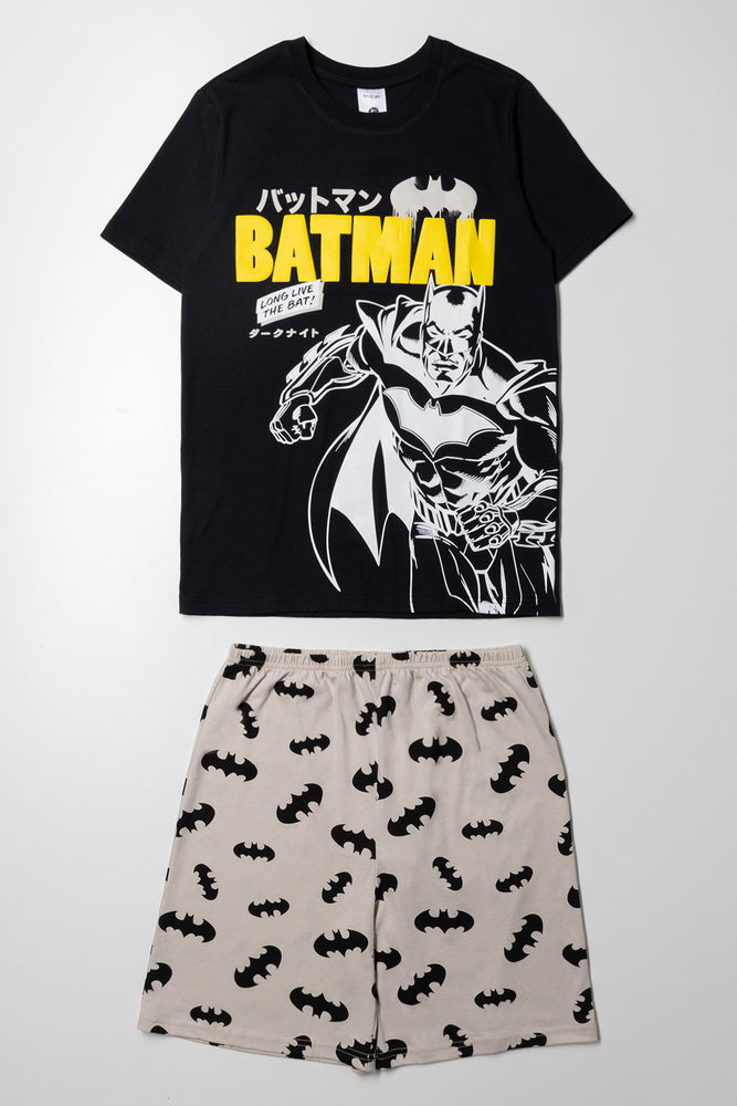 Batman Short Sleeve Pyjamas Black