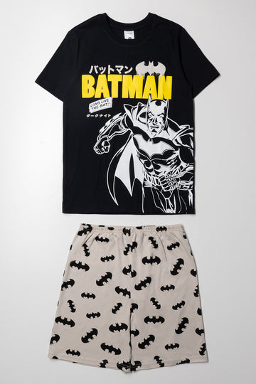 Batman Short Sleeve Pyjamas Black