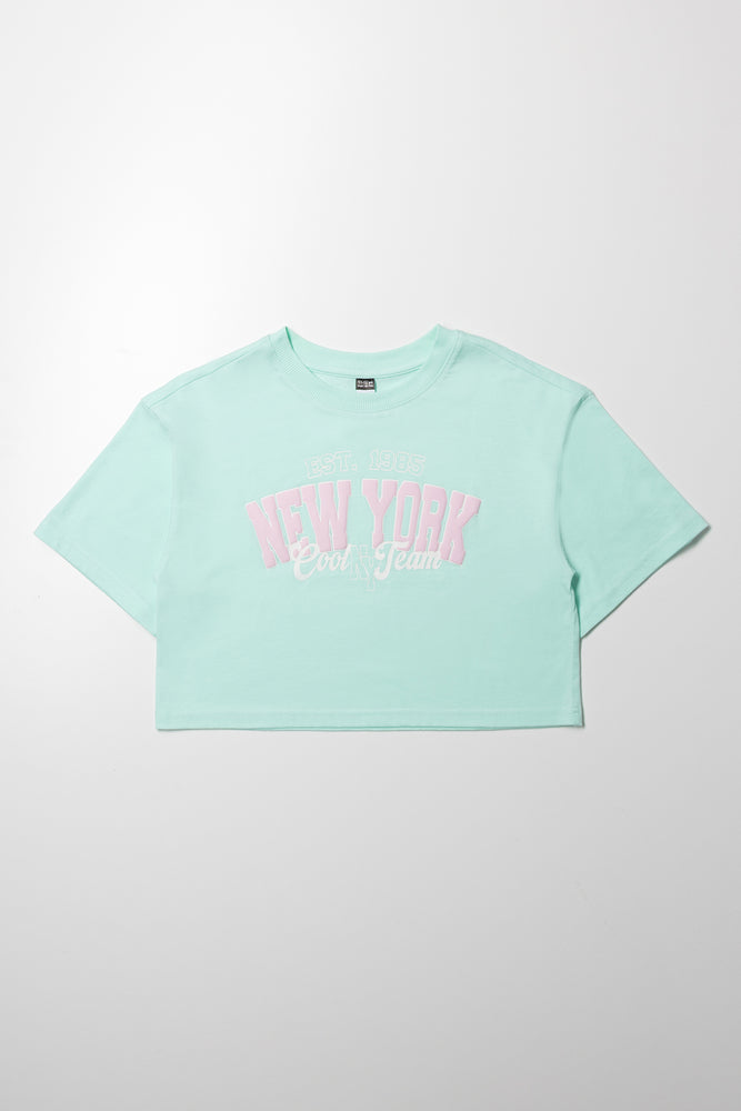 Short Sleeve Boxy T-Shirt Light Green
