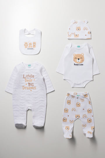 5 Piece Set White