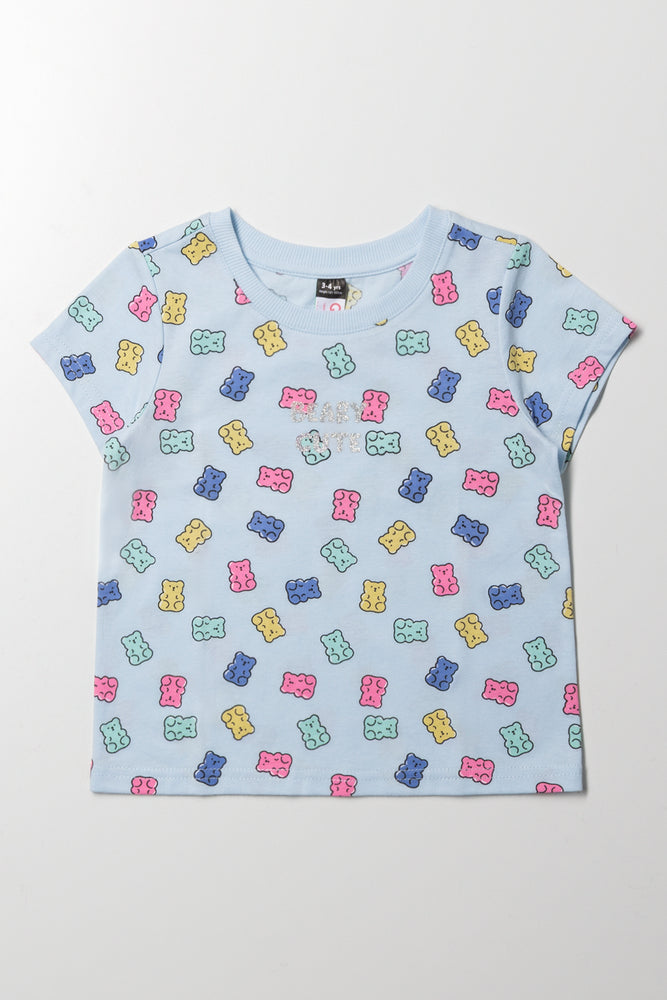 Bear Short Sleeve T-Shirt Blue
