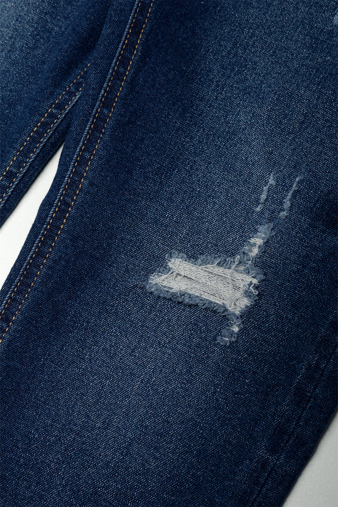 Rip And Repair Skinny Denim Jean Blue (2)