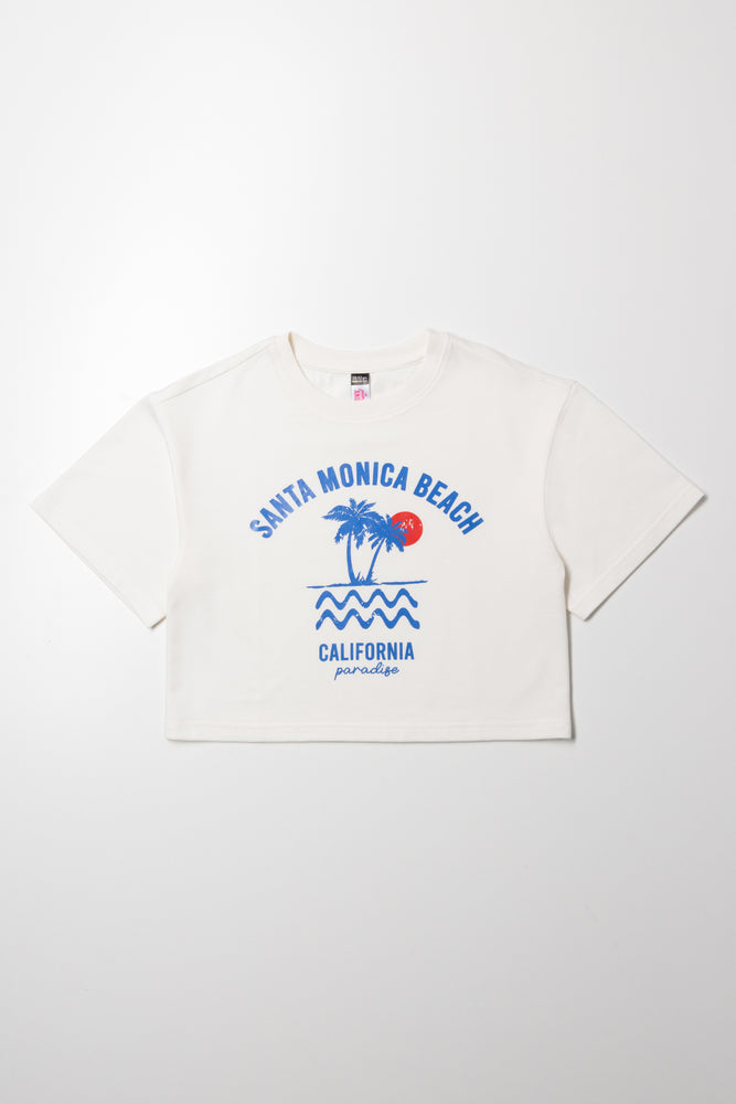 Boxy Printed T-Shirt White