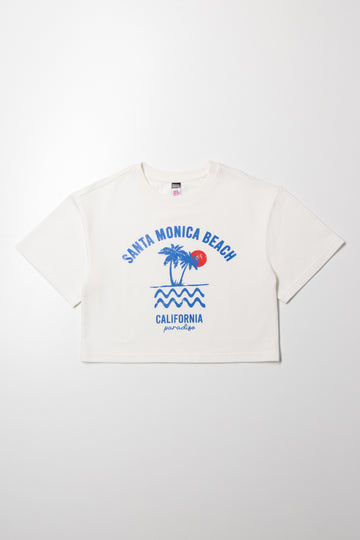 Boxy Printed T-Shirt White