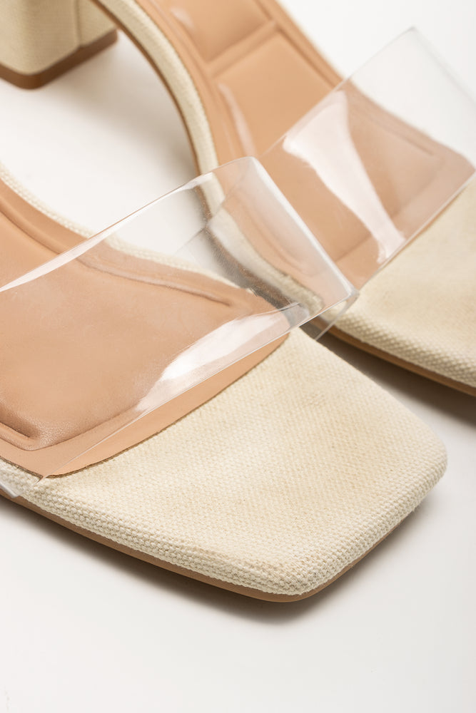 Block Heel Mule Natural (2)