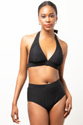 High Waist Bikini Bottom Black
