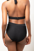 High Waist Bikini Bottom Black (2)