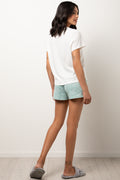 Paradise Dreams Shorts Pyjama Set Sage (2)
