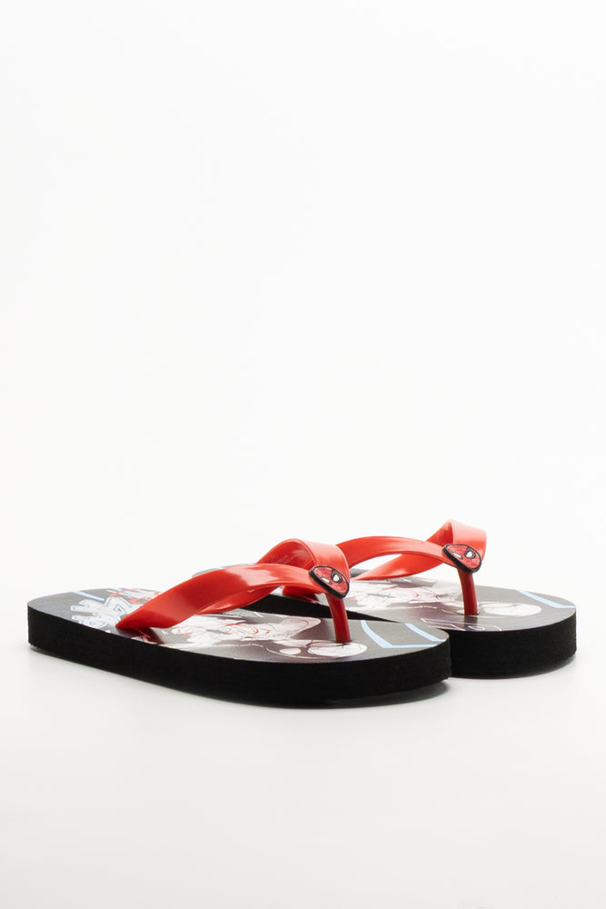 Spider-Man Flip Flops Red