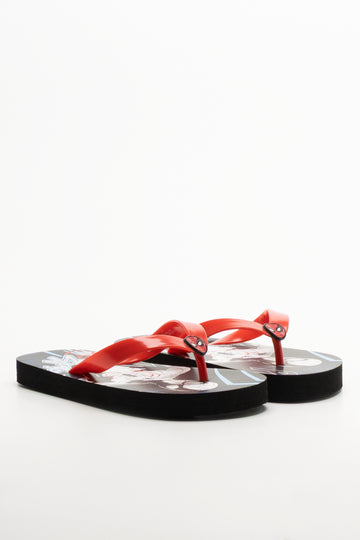Spider-Man Flip Flops Red