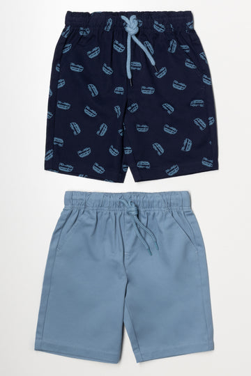 2 Pack Shorts Blue