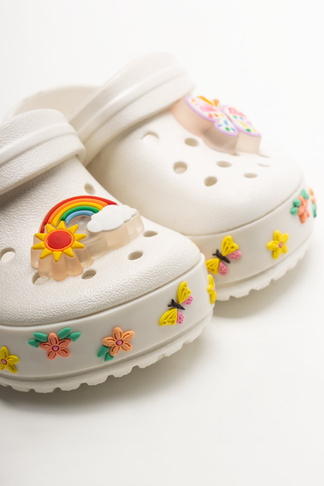 Light Up Garden Clogs White (2)