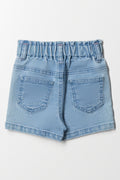 Flower Denim Shorts Light Blue (3)