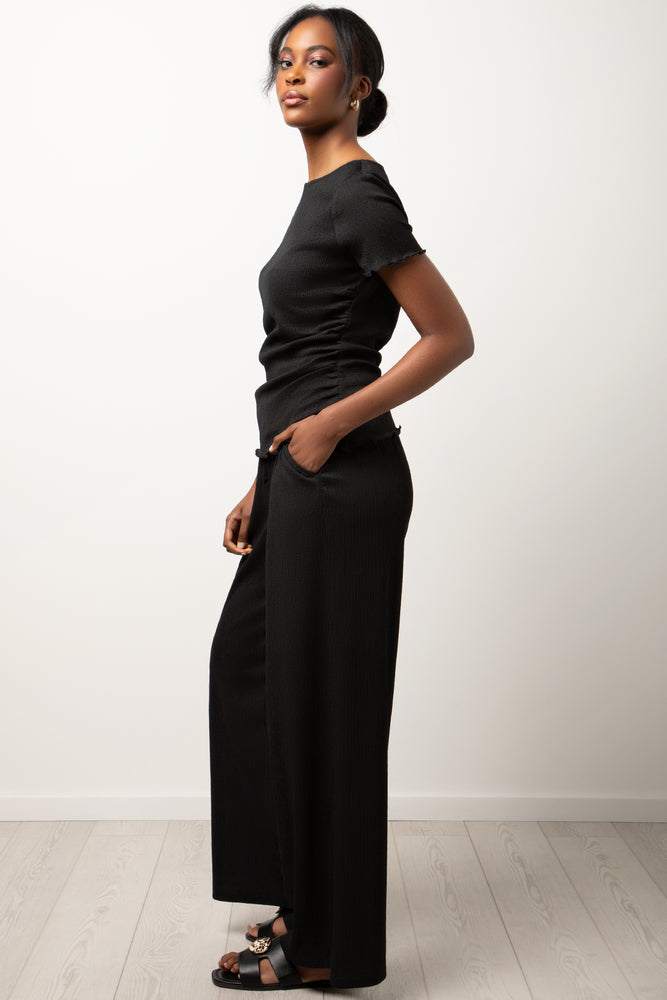 Crinkle Pants Black