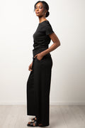 Crinkle Pants Black
