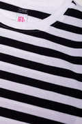 Stripe Short Sleeve T-Shirt Black And White (1)