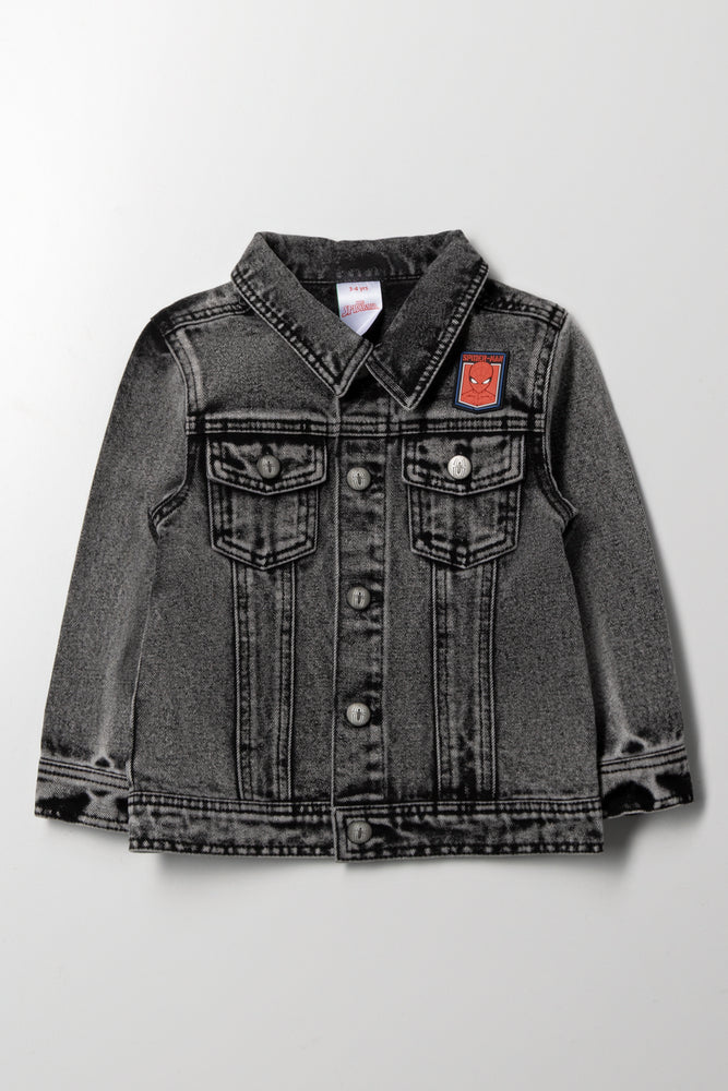 Spider-Man Denim Jacket Charcoal