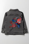 Spider-Man Denim Jacket Charcoal (2)