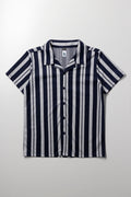 Stripe Short Sleeve Shirt Navy
