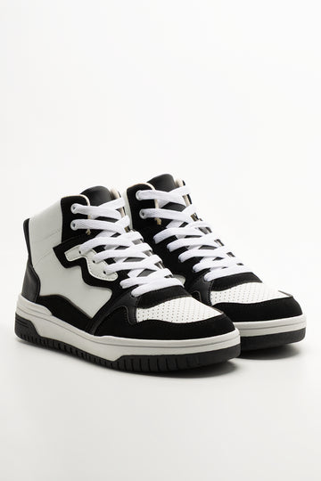 Skate High Top Sneakers Black And White
