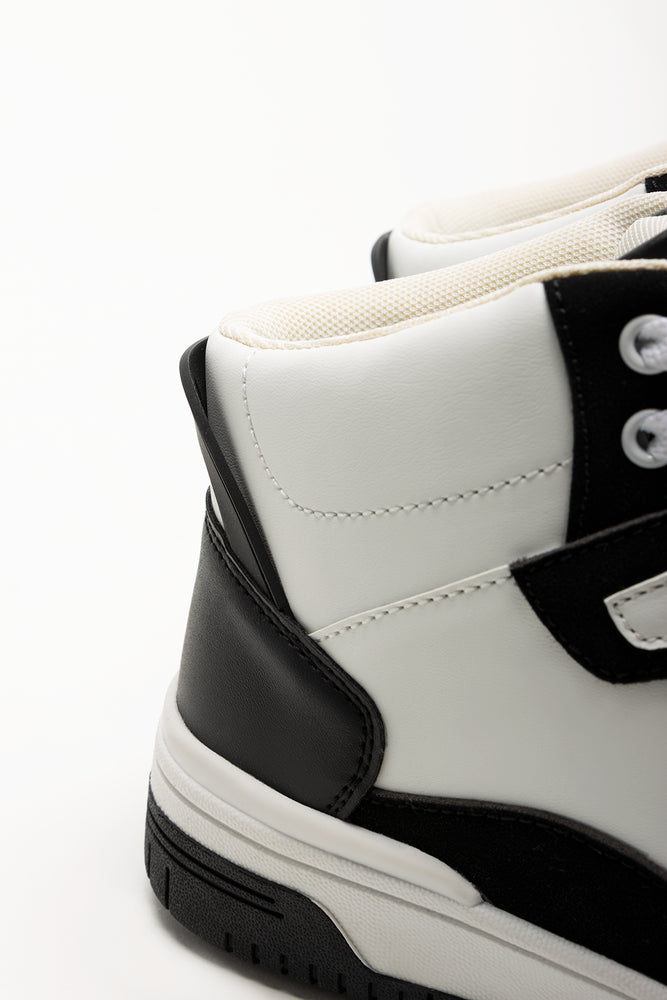 Skate High Top Sneakers Black And White (3)