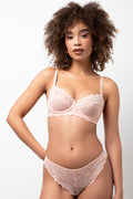 3 Pack Lace Thong Natural, Pink And White