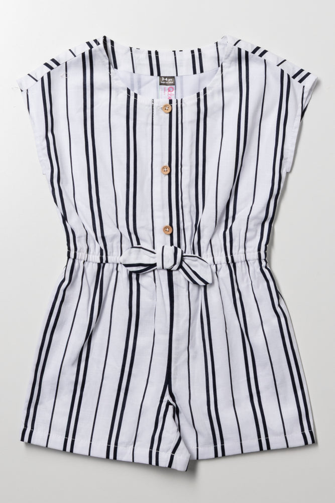 Stripe Jumpsuit Blue And White
