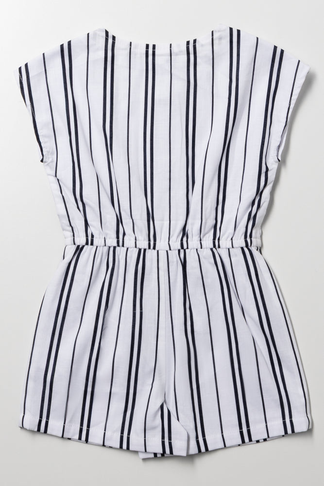 Stripe Jumpsuit Blue And White (2)