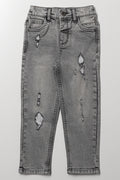 Rip And Repair Skinny Denim Jeans Grey