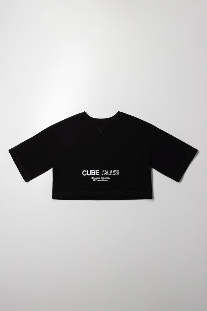 Oversized Boxy Top Black