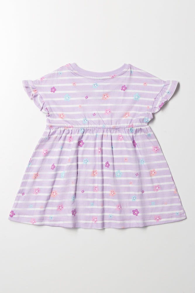 Frill Sleeve Dress Lilac (2)