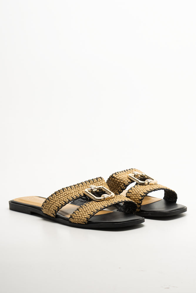 Double Strap Mule Natural