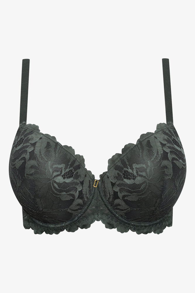 Plus Size 2 Pack Lace Balconette Bra Black And Natural