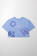 Butterfly Flower T-Shirt Blue