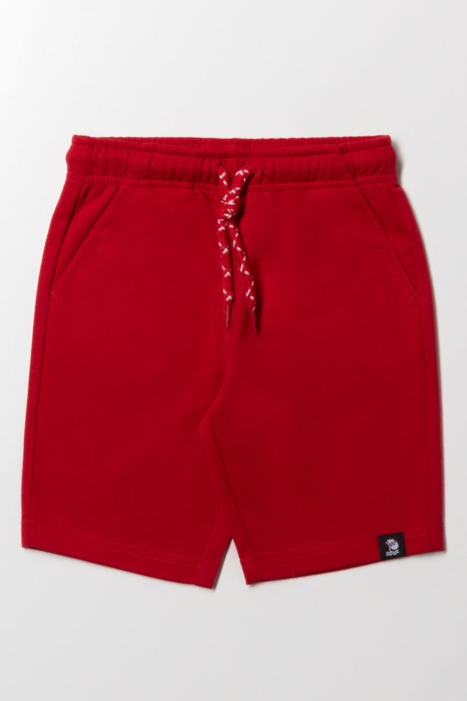 Knit Shorts Red