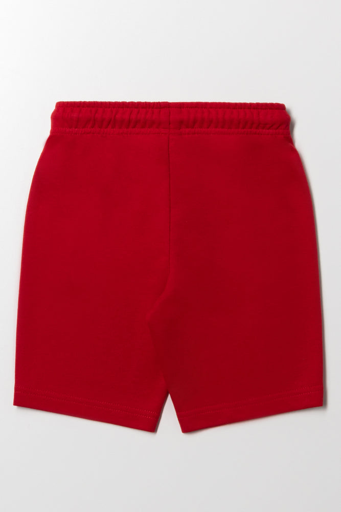 Knit Shorts Red (2)