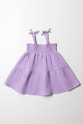 Strappy Tiered Dress Purple