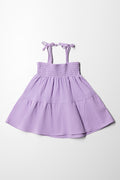 Strappy Tiered Dress Purple (2)