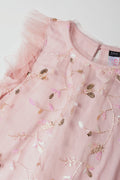 Sequin Mesh Dress Pink (1)