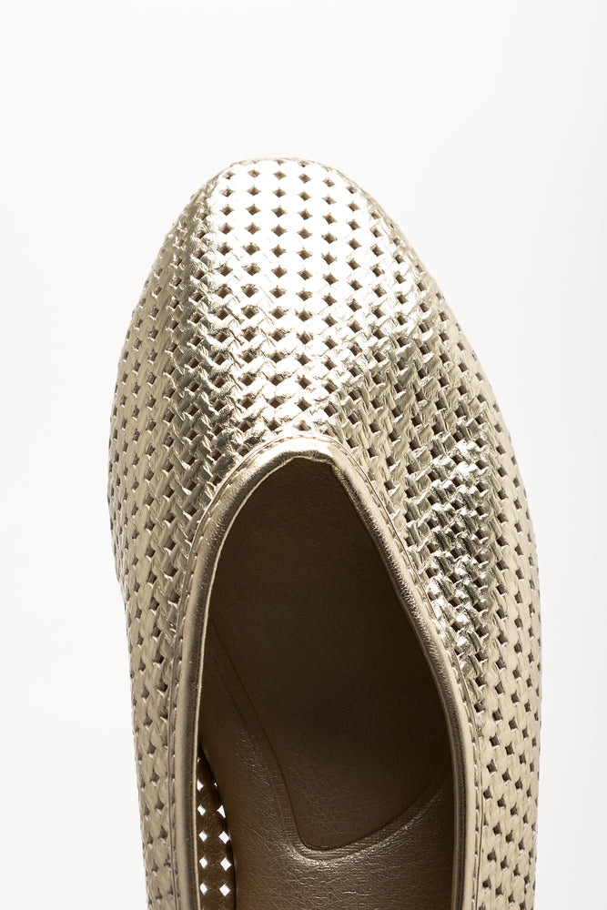 Weave Pumps Gold (4)
